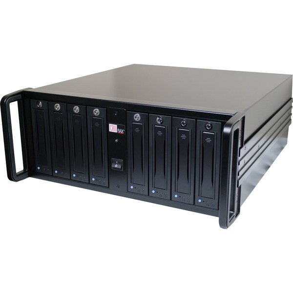 Cru-Dataport Rax845-Xj 4U Jbod Rack W/ 8 Dx115 Carriers, Dual Psus 41475-1130-0000